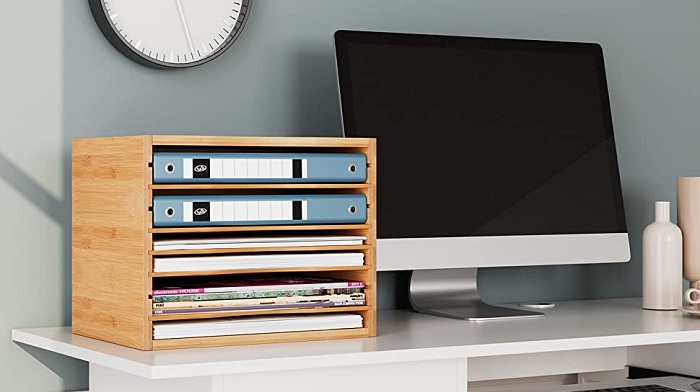 FOREHILL Briefablage Bambus Dokumentenablage